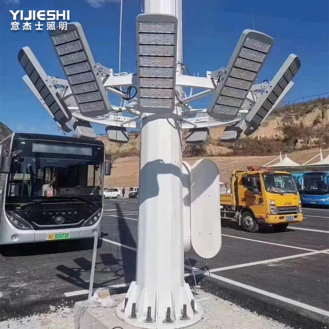 With ladders for lifting 10 meters, 20 meters, 30 meters, outdoor lighting fixtures for squares, residential areas, sports fields, gymnasiums, docks, and high-pole lamps Specification drawing