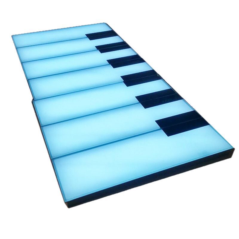 Piano flow light column interactive Internet celebrity foot-stepped induction seven-color luminous floor light outdoor waterproof music step park Item Picture
