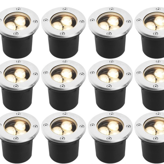 3w, 6W tile ground lights, 8cm, 10cm surface diameter, 3x1W, 3x2W potting, 3W ground lights, ground lights, square spotlights full figure