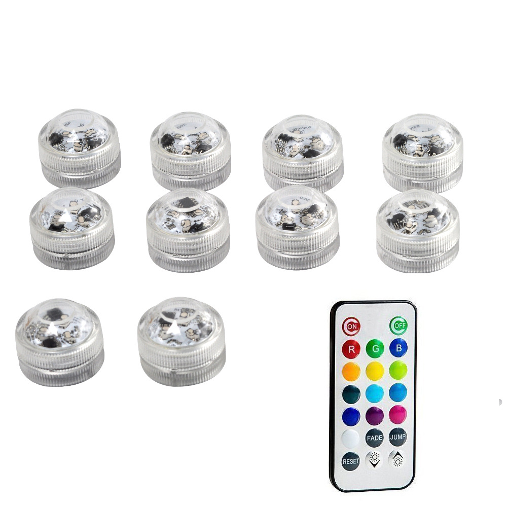 Factory price supply of three-lamp remote-controlled waterproof candle lamps, fish tank lamps, diving candle lamps and waterproof candle lamps details Picture
