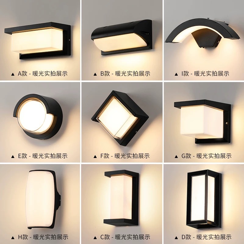 Outdoor wall lamps, waterproof, hotel garden wall lamps, courtyard led, villa, simple and modern, balcony wall lamps details Picture