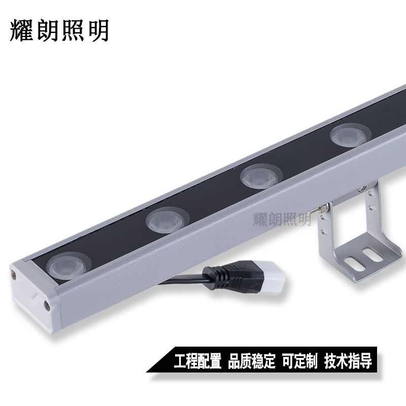 led wall-washing lights, waterproof led hotel exterior wall contour linear lights, advertising signs, DMX512 seven-color wall lighting lights Item Picture