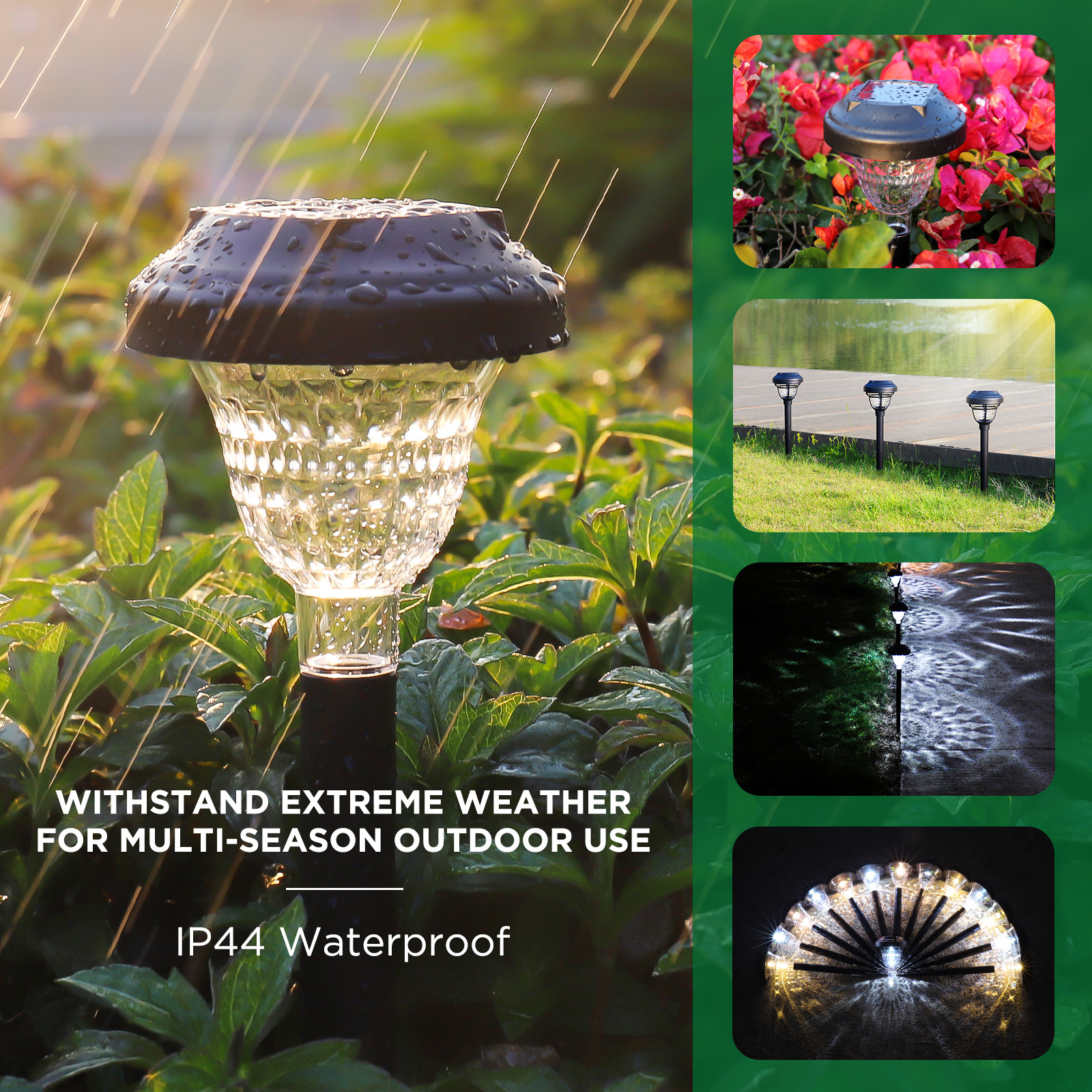 Solar lawn lights, courtyard entrance, garage, home, outdoor garden, outdoor light and shadow projection, cross-border solar lights Application Scenario