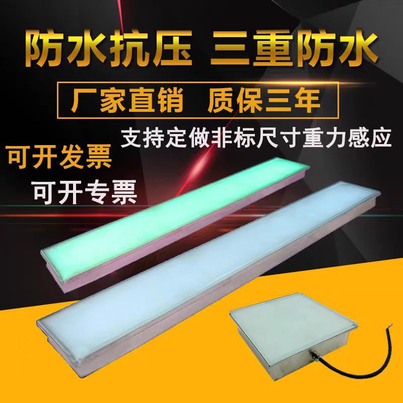 LED strip floor tile light, 24V outdoor waterproof arc-shaped line light, embedded induction light, stainless steel ground lamp details Picture