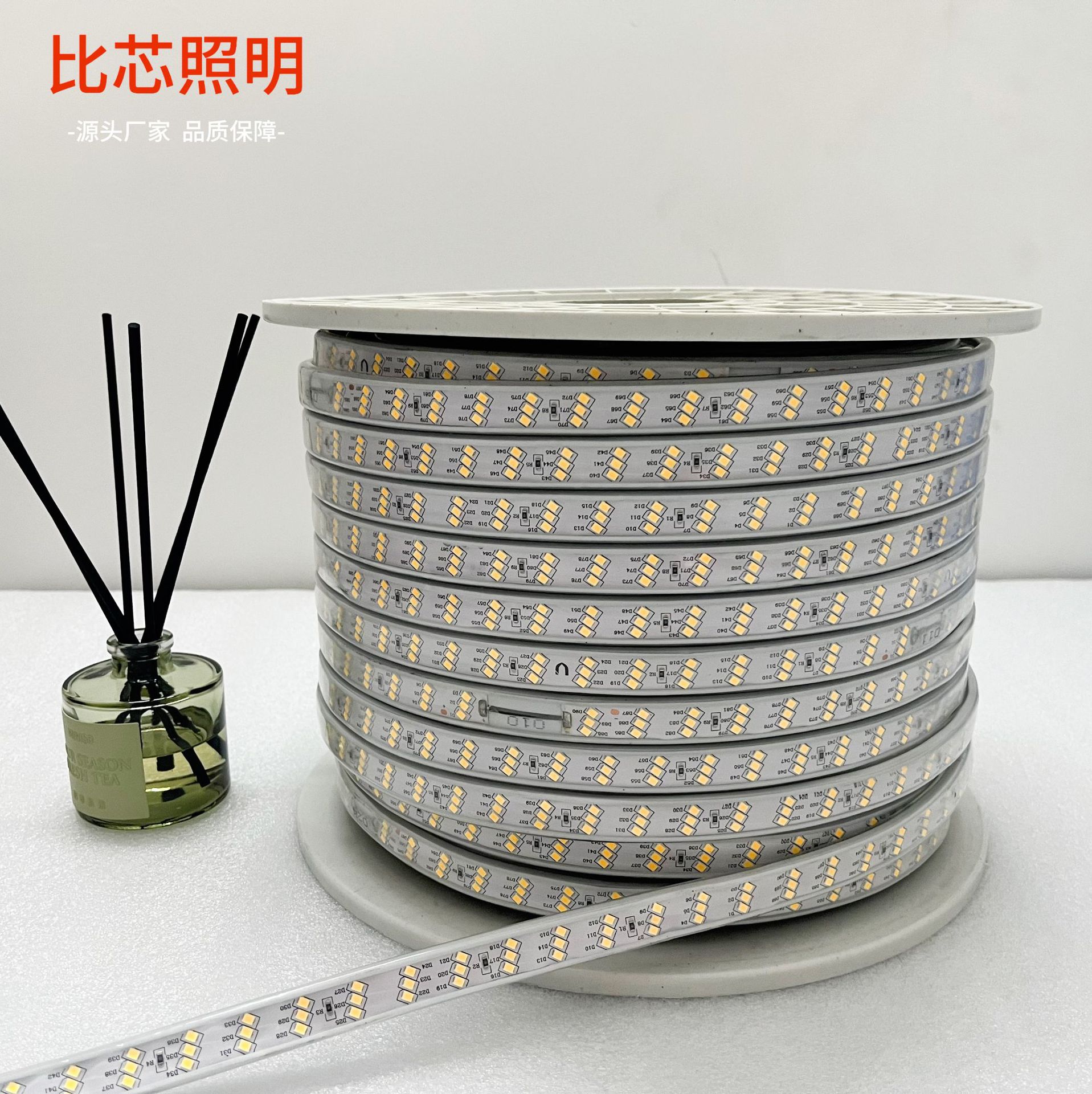 Wholesale of 2835led high-voltage light strips, outdoor waterproof high-brightness slanted three-row light strips, household outdoor shaped soft lines details Picture