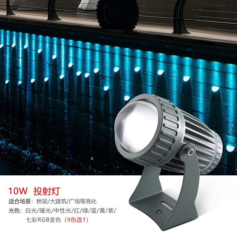 A beam of spotlight, spotlight, exterior wall light, wall-washing light, floodlight, 48w outdoor waterproof led wall light, fence light details Picture
