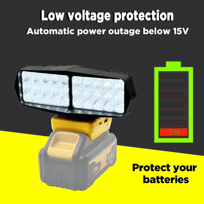 The 30LED work light strip USB&Type-C output is compatible with Makita Dewei Bosch Mivoch 18V lithium battery Application Scenario