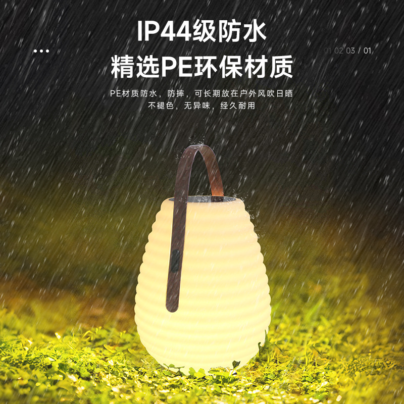 Courtyard lamps, outdoor household lamps, outdoor garden solar lawn lamps, landscape decoration LED table lamps, charging portable lamps details Picture