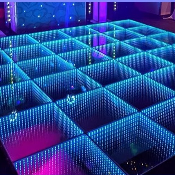 Infinite Abyss Thousand-layer Mirror Creative neon light illuminated letter advertising sign background wall LED stage light full figure