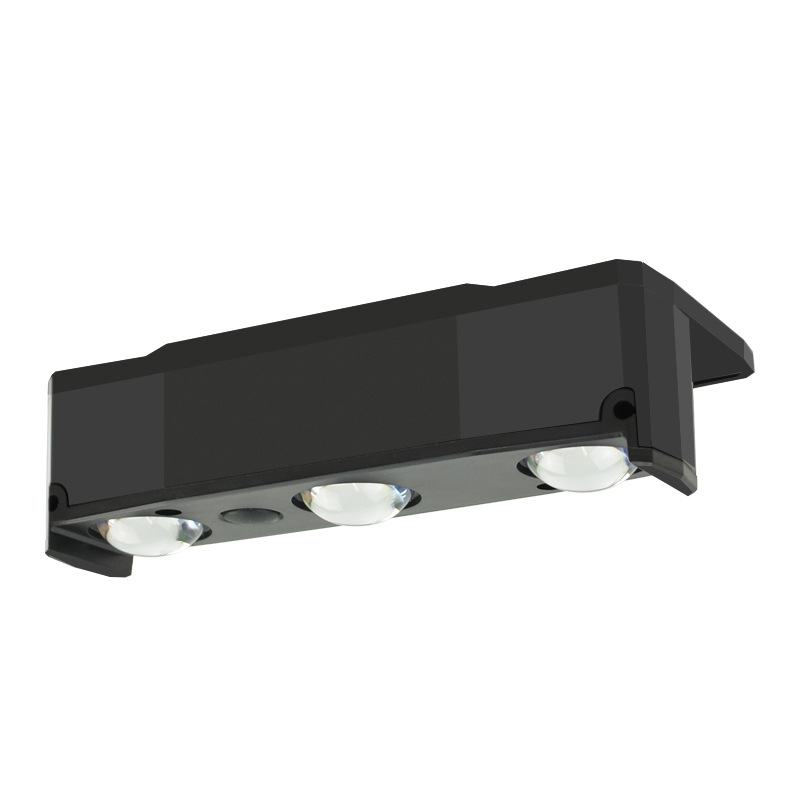 New solar-powered fence lights, fence lights, outdoor courtyard garden 3led wall-washing lights, and home decorative atmosphere wall lights Specification drawing