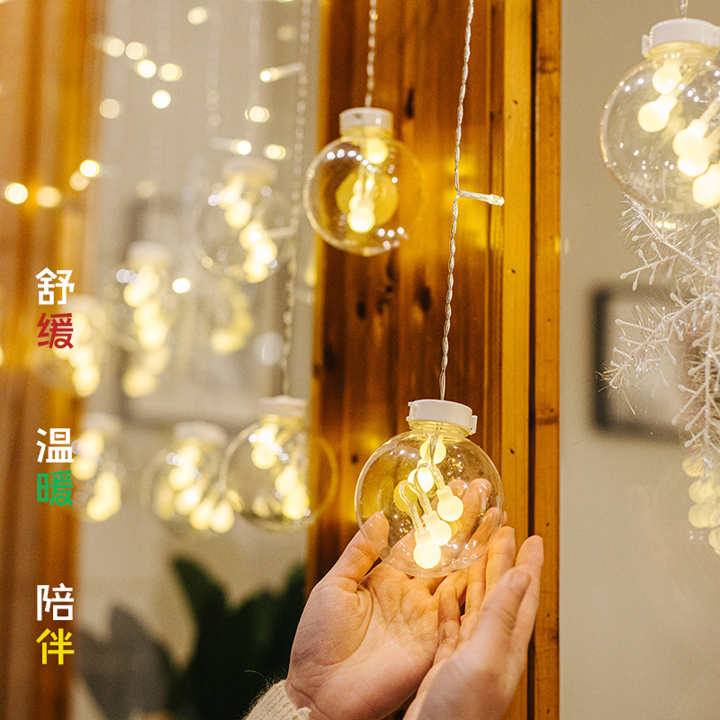 Solar outdoor lights, household courtyard waterproof string lights, star string lights, garden villa balcony decorative light strips, flashing lights details Picture