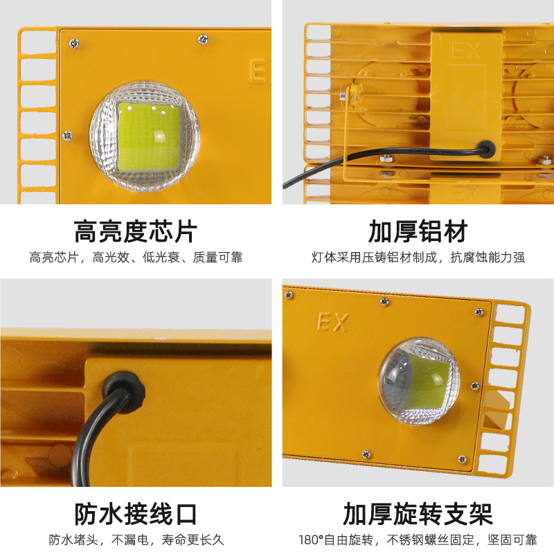 led low-voltage tunnel lights, special searchlights for gas stations, workshops and warehouses, dust-proof and waterproof square explosion-proof lights Application Scenario