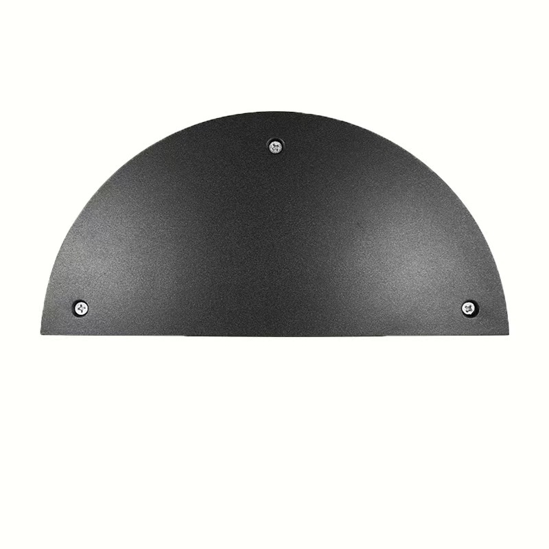 Semi-circular wall lamp, outdoor LED fan-shaped wall lamp, 4W modern and simple aluminum creative waterproof wall lamp, super bright Specification drawing