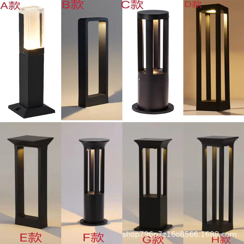 Outdoor waterproof circular LED lawn lights, community garden, villa courtyard, park landscape lights, solar lawn lights details Picture