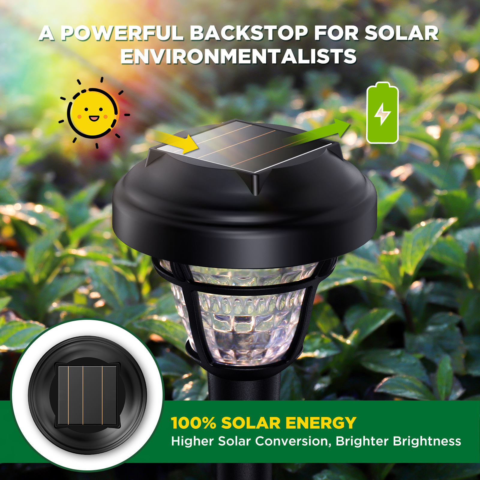 Solar lawn lights, courtyard entrance, garage, home, outdoor garden, outdoor light and shadow projection, cross-border solar lights details Picture