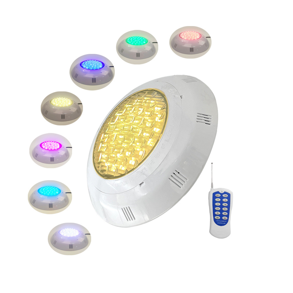 Cross-border exclusive led swimming pool light, RF wireless remote control, AC12V waterproof wall-mounted underwater light, IP68 waterproof spotlight full figure