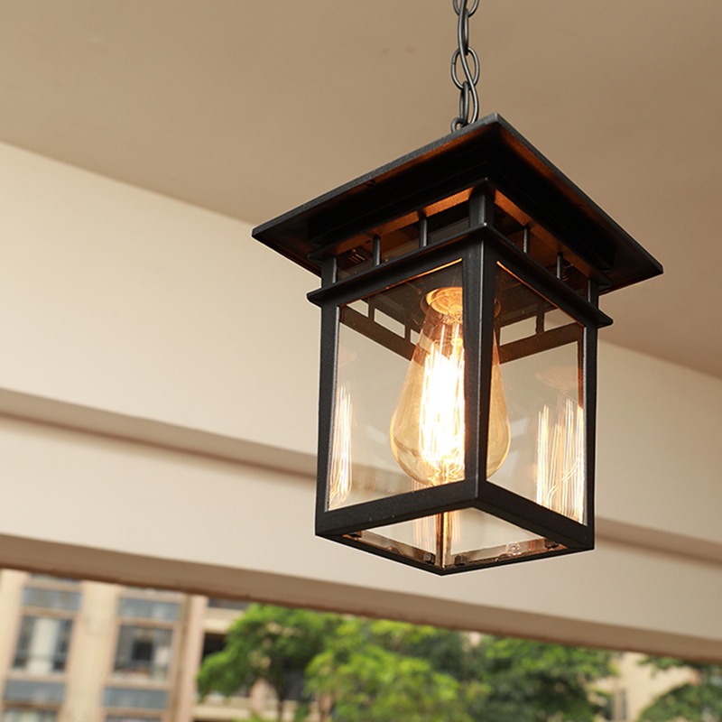 American-style chandeliers, outdoor waterproof and rust-proof garden lamps, corridor, aisle, balcony lamps, outdoor villa garden small chandeliers full figure