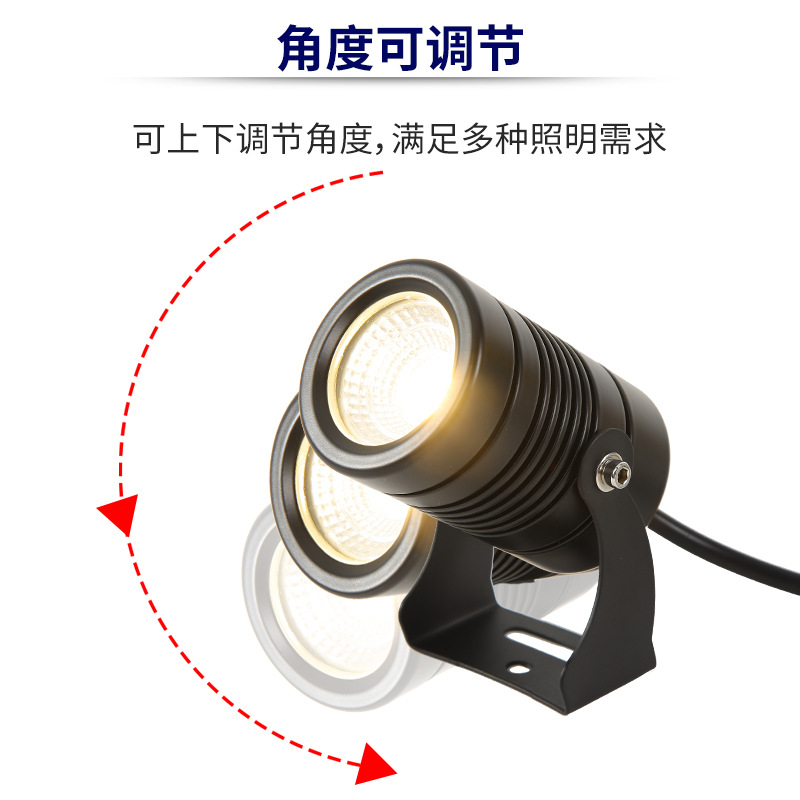 led tree shooting lights, waterproof spotlights, outdoor garden and park spotlight wall and column lights, lawn ground-penetrating COB tree lighting lights Application Scenario