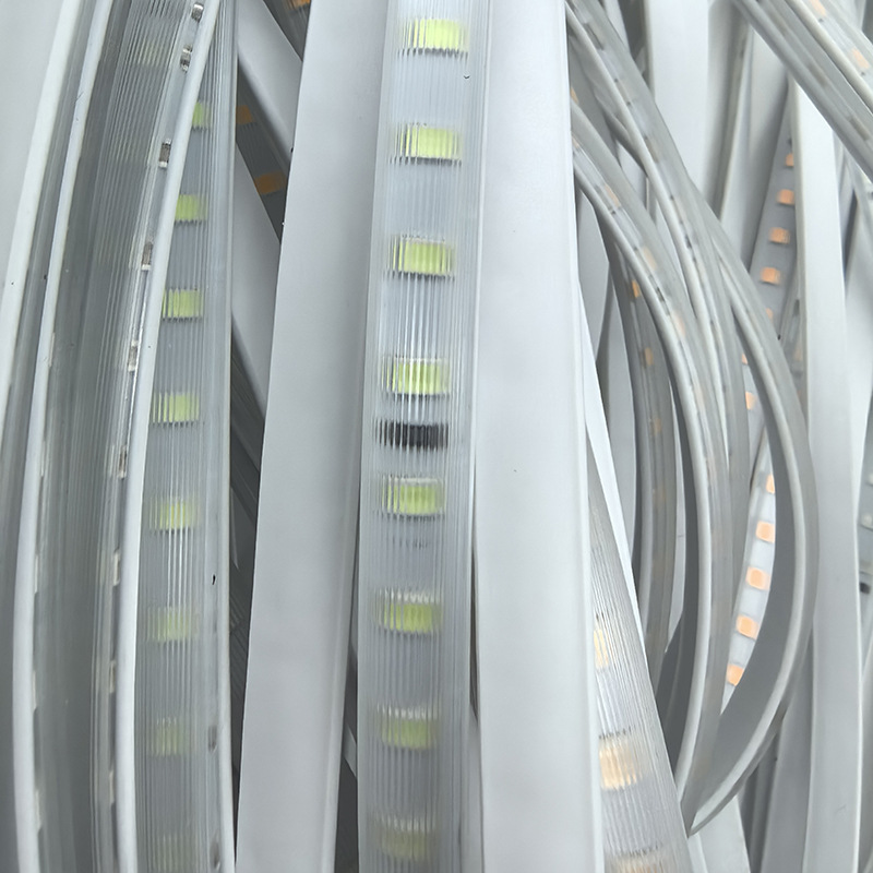 220v high-voltage lead-free 2835 engineering light strip, outdoor waterproof led light strip, living room ceiling embedded linear light details Picture