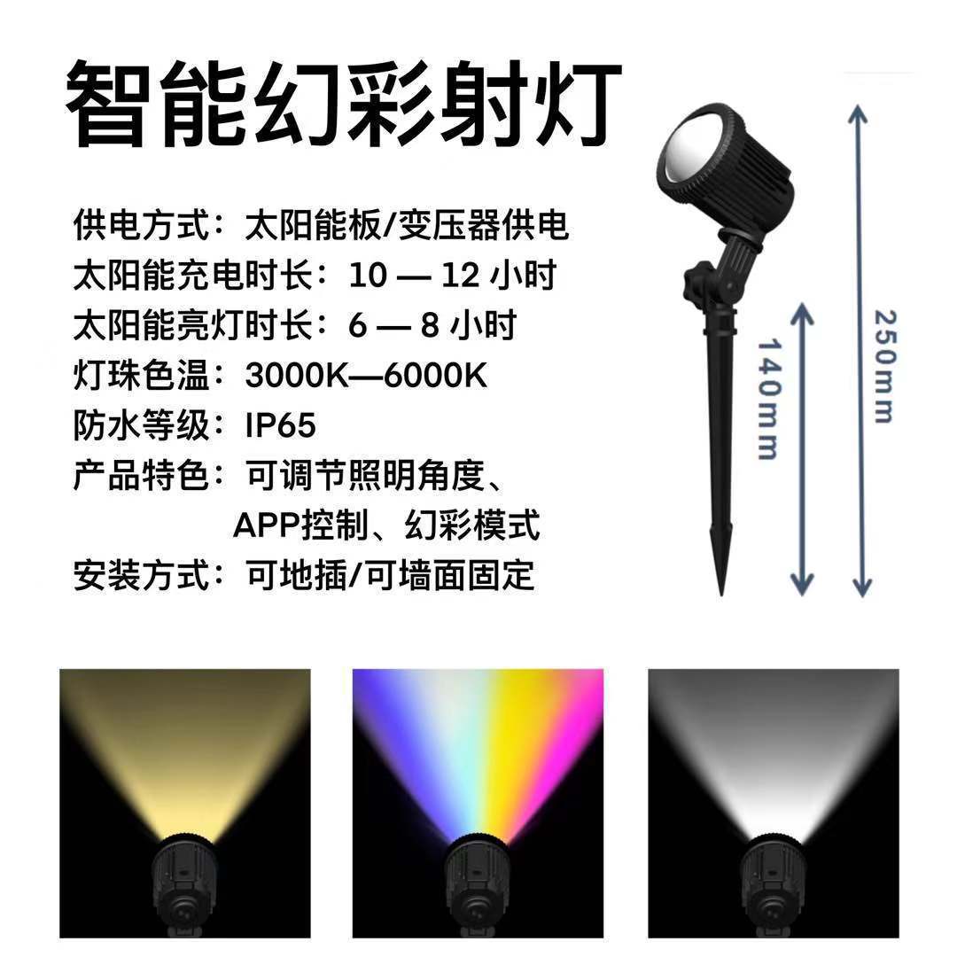 Ground socket lights, LED lawn spotlights, outdoor waterproof COB, courtyard landscape tree lights, ground socket lights, greenery lights, tree lights Application Scenario