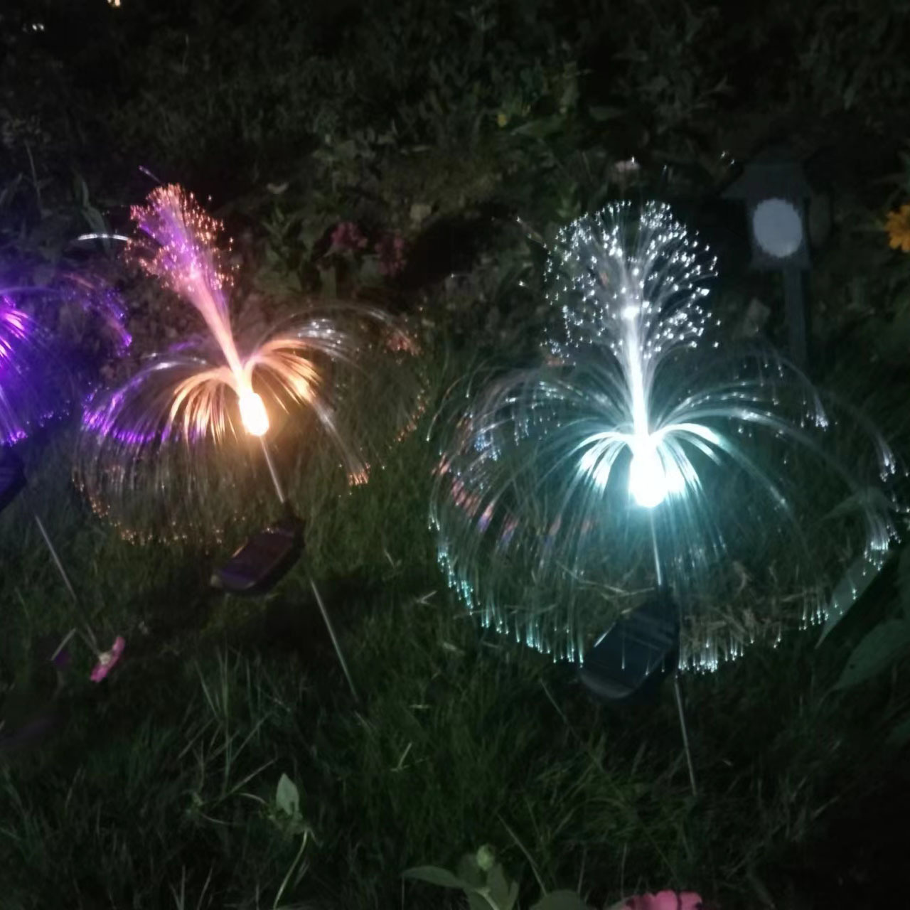 Solar single-layer, double-layer, 3-layer, 5-layer luminous rod, jellyfish lamp, dogtail grass, jellyfish lamp, waterproof lawn lamp Specification drawing