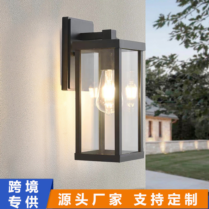 American-style simple outdoor waterproof wall lamps, outdoor balcony corridor, garden courtyard, villa terrace, corridor, exterior wall lamps full figure
