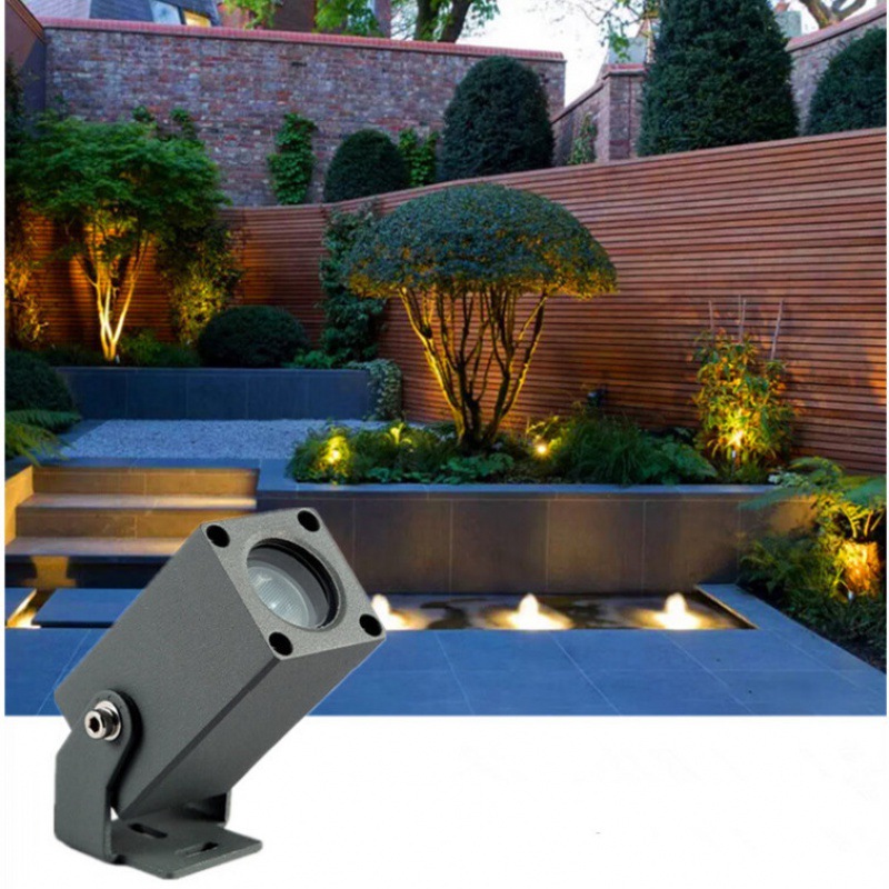 New outdoor square waterproof small spotlights, led floodlights, exterior wall column signboard lighting lights, one beam of spotlights Specification drawing