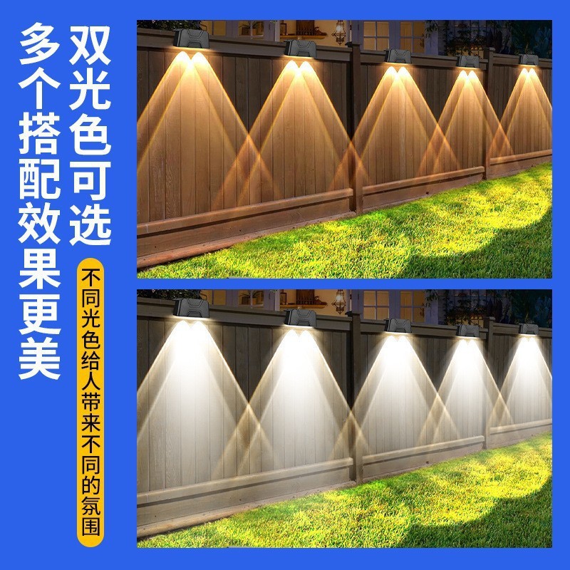 Solar-powered step lights, garden decoration, fence, staircase lights, villa wall lights, household step lights, outdoor courtyard lights details Picture