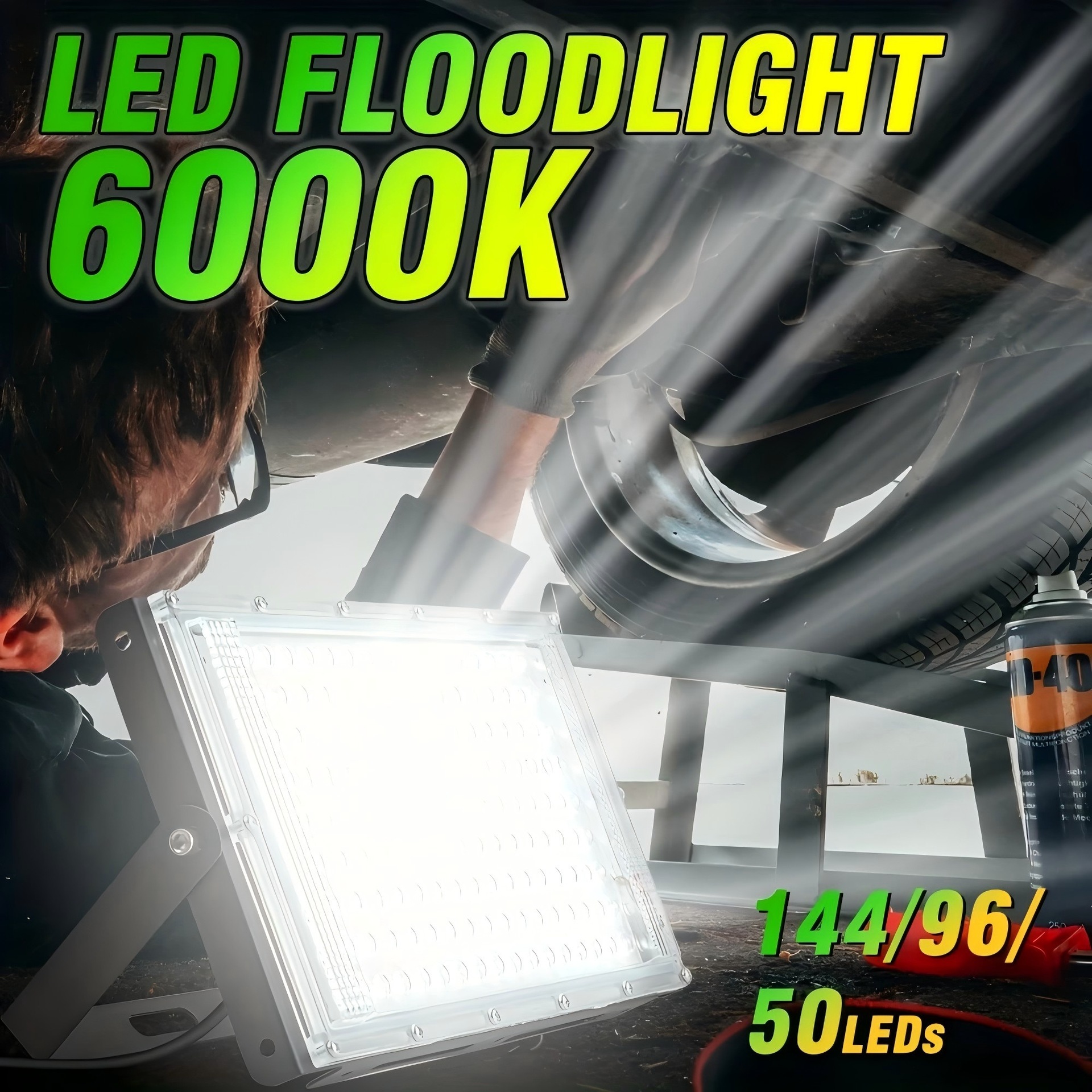 Lighting fixtures, courtyard road searchlights, outdoor spotlights, floodlights, outdoor waterproof advertising lights, floodlights, led lights full figure