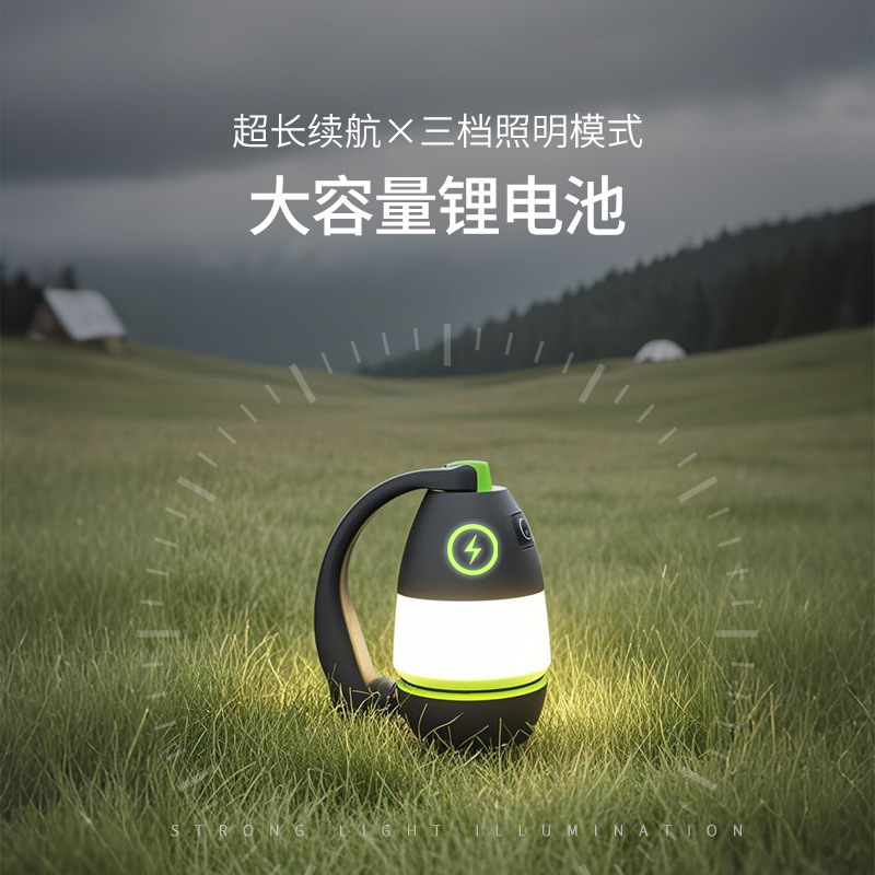 Multi-functional desk lamp, three-in-one LED tent lamp, camping lamp, camping lamp, USB emergency light, home charging street lamp details Picture