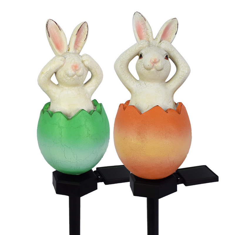 Cross-border new solar outdoor lawn light, resin ground plug cartoon animal decorative garden and courtyard landscape light Item Picture