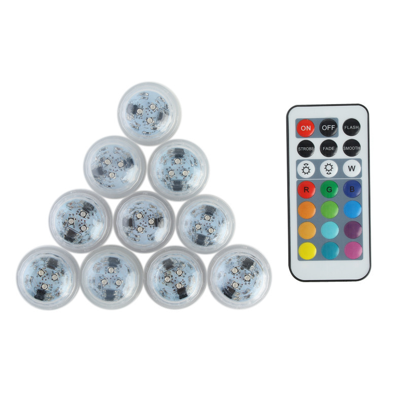 LED diamond knob light, wireless remote control underwater light, car indoor light, fish tank swimming pool light, vase light, diving light Item Picture