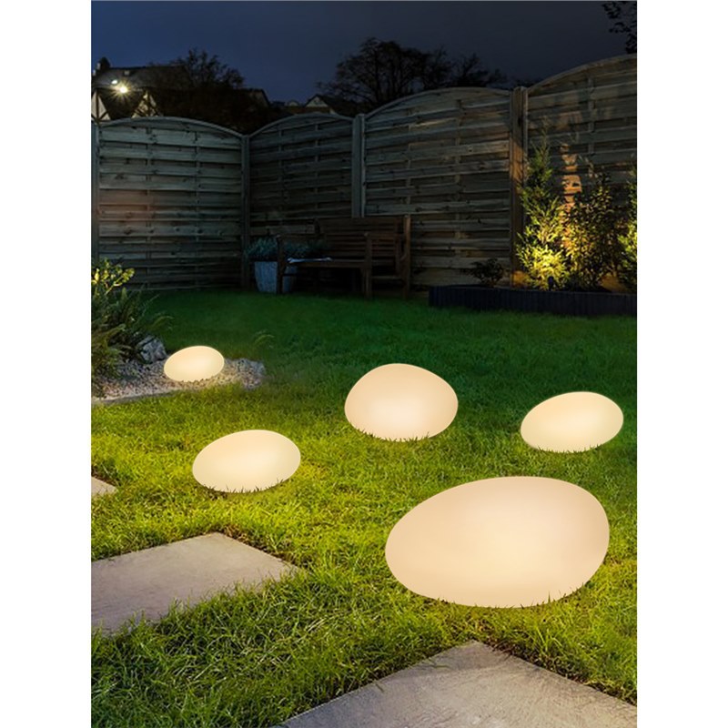 Solar-powered luminous real stone lights, outdoor waterproof courtyard lawn ground insert lights, landscape pebble lights, and landscaping lights full figure
