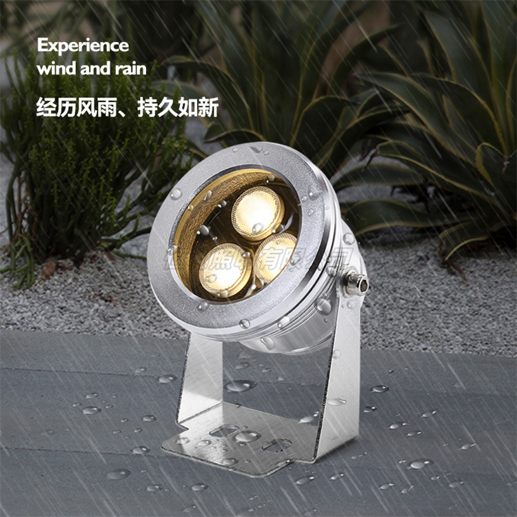 LED tree projection lights, outdoor lawn ground insertion lights, landscape green plant ground insertion projection lights, waterproof mud insertion spotlights Specification drawing