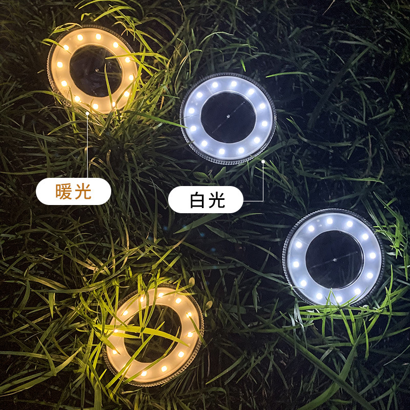 Cross-border new 12LED buried light, solar ground plug, outdoor courtyard garden light, lawn light and landscape light in stock Specification drawing