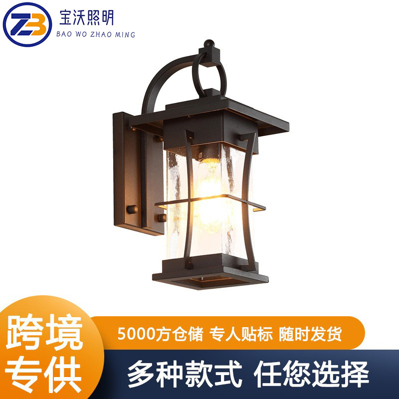 Cross-border exclusive new Chinese-style outdoor wall lamps, waterproof courtyard gate, garden, villa lamps, outdoor balcony wall lamps full figure