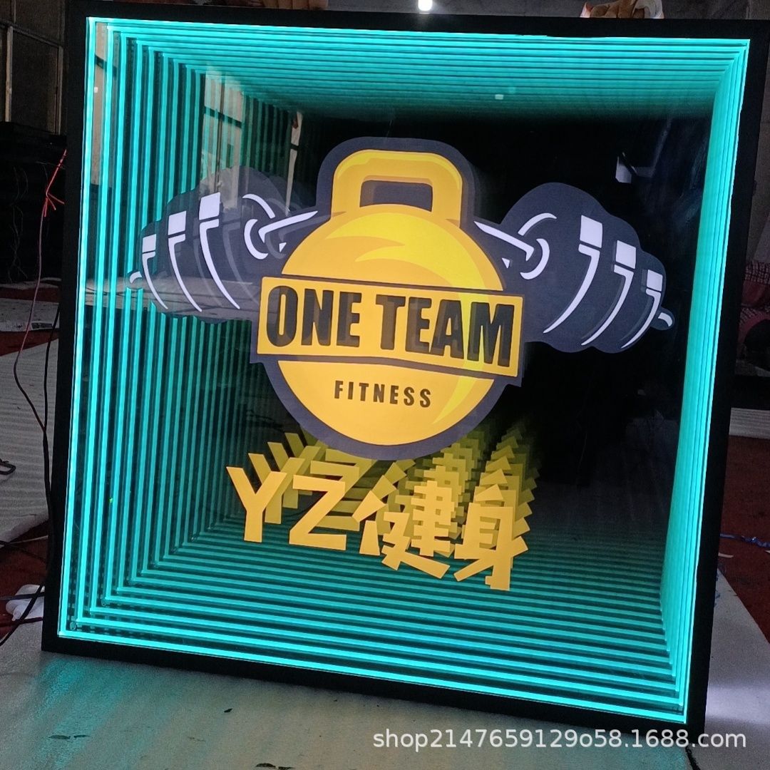 Abyss Mirror, Thousand-layer mirror, floor lamp, Infinite Mirror, internet-famous starry Sky mirror, billiard hall, Internet cafe, bar, ktv, Abyss floor tile lamp details Picture