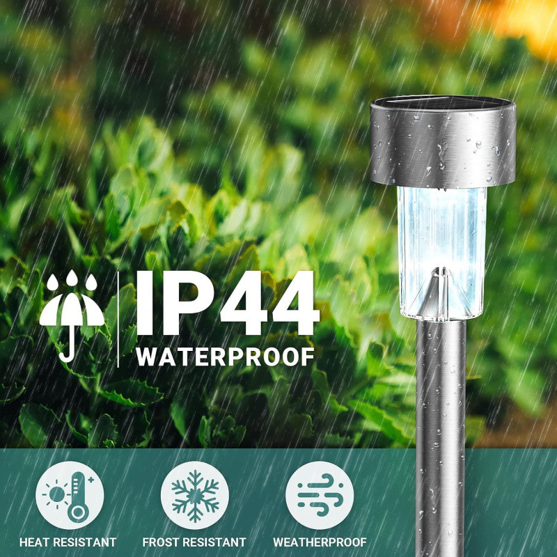Outdoor courtyard solar lawn lights, outdoor campsite insert lights, garden atmosphere lights, modern landscape stainless steel lights Item Picture