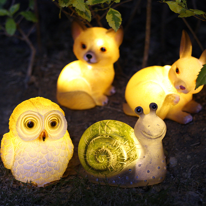 Cross-border resin solar lamps, creative lamps, animal-shaped lamps, cartoon lamps, courtyard decorative lamps, garden lawn lamps Specification drawing