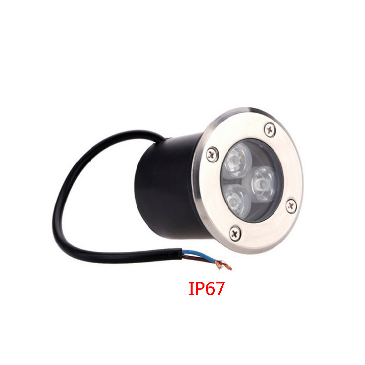 3w, 6W tile ground lights, 8cm, 10cm surface diameter, 3x1W, 3x2W potting, 3W ground lights, ground lights, square spotlights Application Scenario