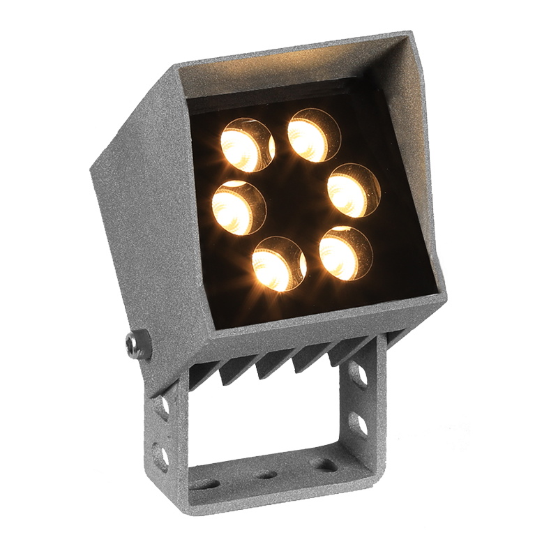 1W, 3W, 4W, 6W square small spotlights, outdoor waterproof floodlights, lawn ground-penetrating tree lights, engineering square corrugated lights Item Picture