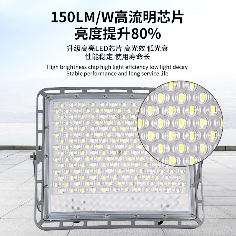 Cross-border new type of municipal power floodlight, outdoor lens, courtyard construction site floodlight, high-lumen LED floodlight Specification drawing