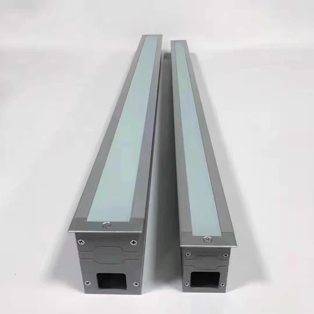 Ground lights, outdoor waterproof walkway lights, embedded ground lights, square and park spotlights, circular long strip ground lights Specification drawing