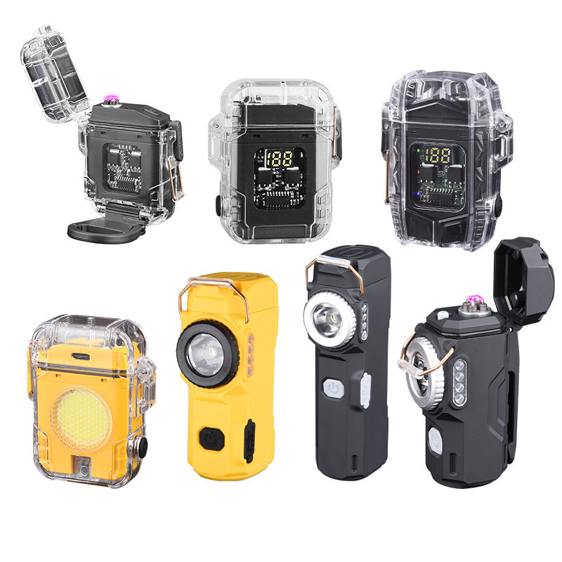 High-end outdoor waterproof and windproof mini charging arc lighter, smart portable keychain lamp, lighting flashlight Item Picture