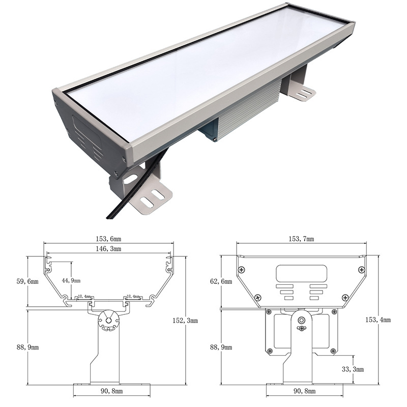 LED36W tunnel light panel light structure waterproof and anti-glare panel light Specification drawing