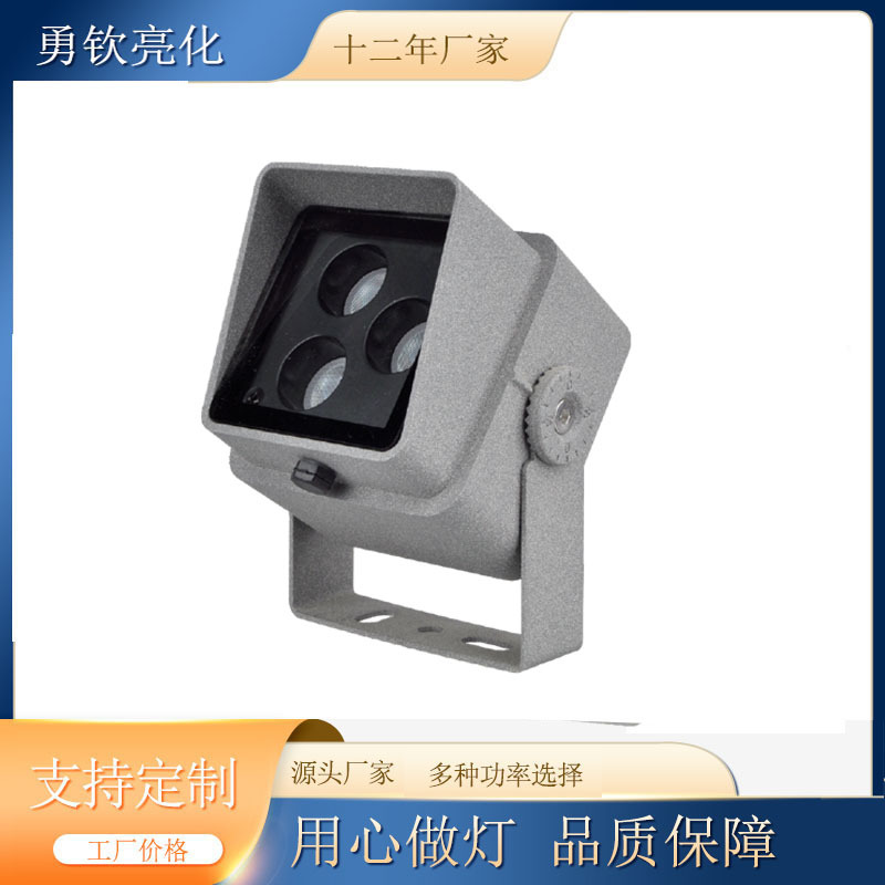 Outdoor spotlights 48wrgb seven-color floodlights square 36w waterproof villa night view garden exterior wall tree lighting lights details Picture