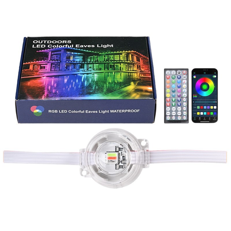 Cross-border bestseller outdoor waterproof smart color-changing eave lamp, mobile phone graffiti, WIFI control, RGB courtyard eave lamp Item Picture