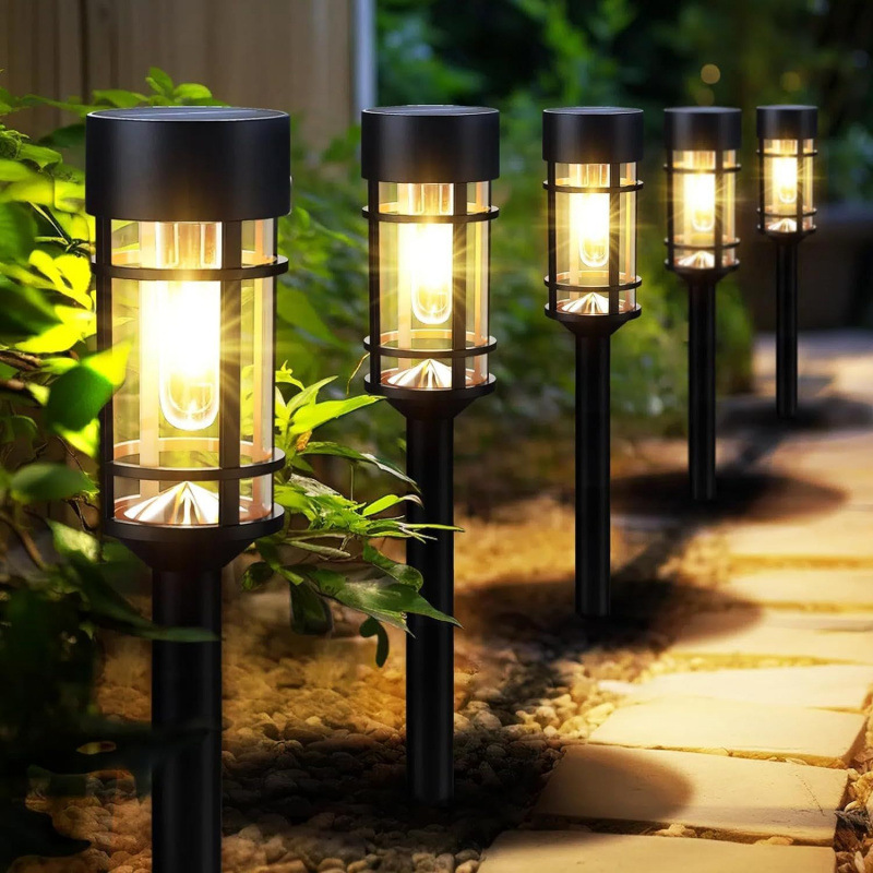 Solar lawn lights, outdoor garden and courtyard lights, camping rainproof stainless steel ground socket lights, homestay and villa atmosphere lights full figure