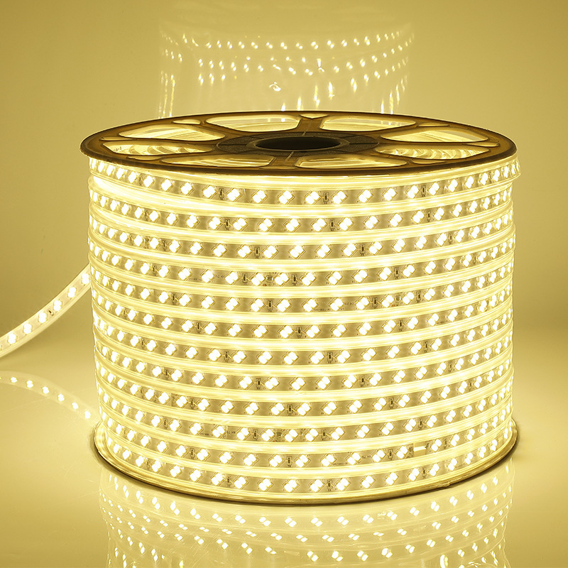 led220v high-voltage light strip bare board, 2835 lamp core, outdoor courtyard waterproof lighting high-brightness flexible soft light strip Application Scenario