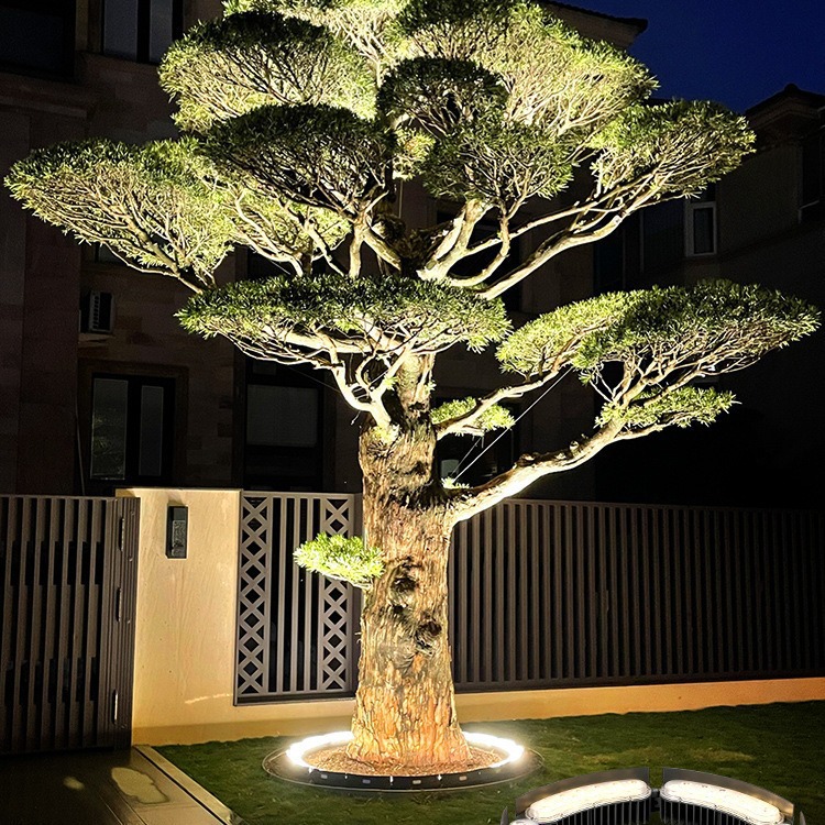 Solar-powered garden lights, tree-hugging lights, tree-shooting lights, landscape tree-illuminating spotlights, outdoor waterproof garden and courtyard lights, interlocking trees full figure